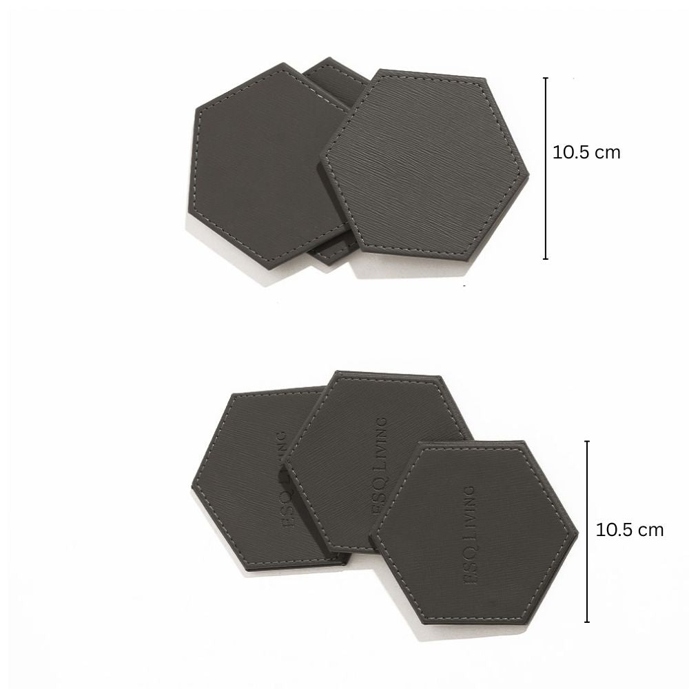 Saxon Coasters, Set of 6 - Dark Grey