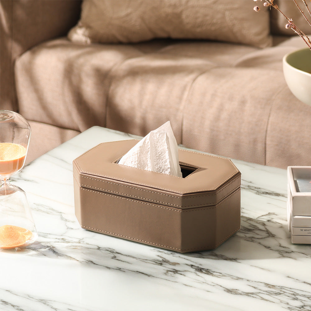 Saxon Tissue Box Holder - Cedar