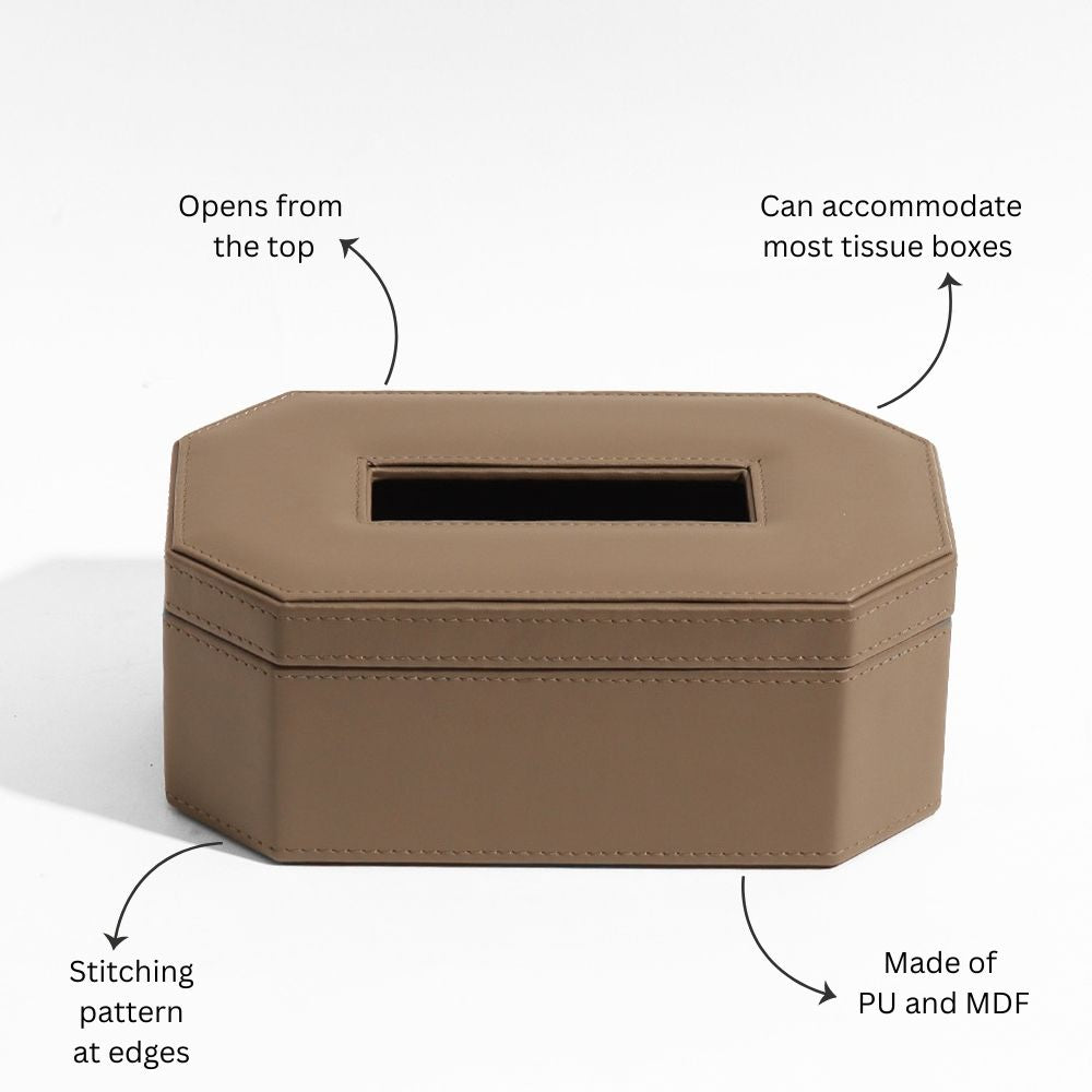 Saxon Tissue Box Holder - Cedar