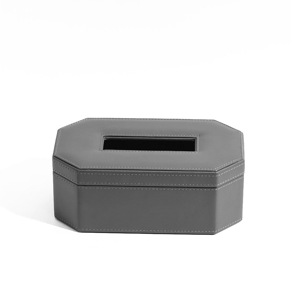 Saxon Tissue Box Holder - Dark Grey