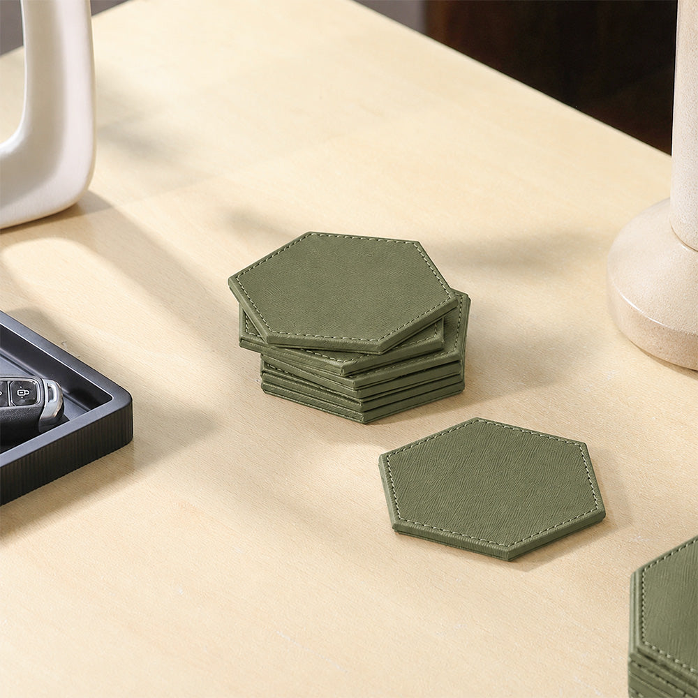 Saxon Coasters, Set of 6 - Emerald