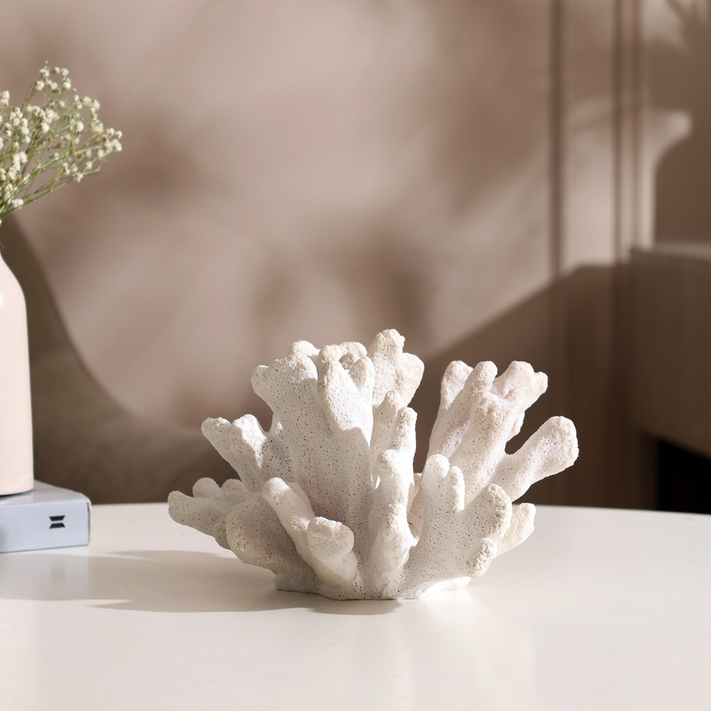 Sea Coral Decorative Sculpture - White