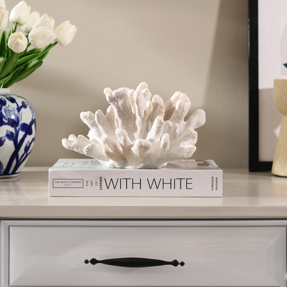 Sea Coral Decorative Sculpture - White