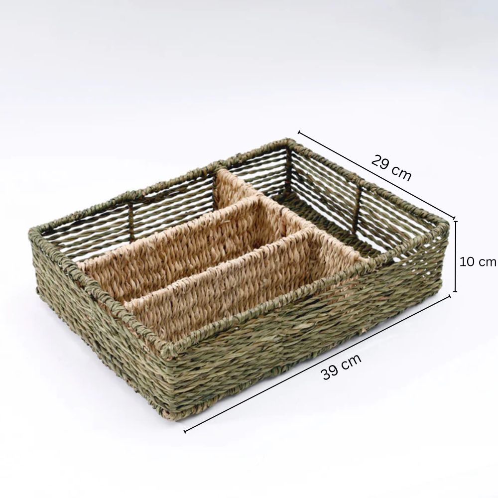 Seagrass Sectioned Organiser - Olive