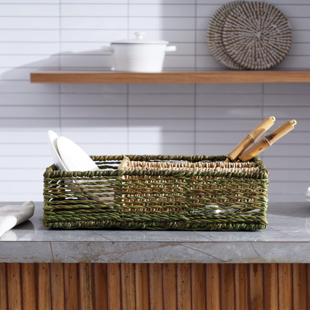 Seagrass Sectioned Organiser - Olive
