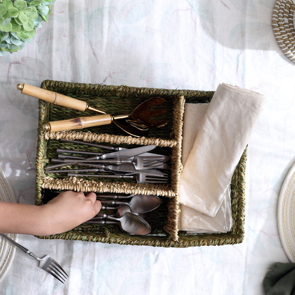 Seagrass Sectioned Organiser - Olive