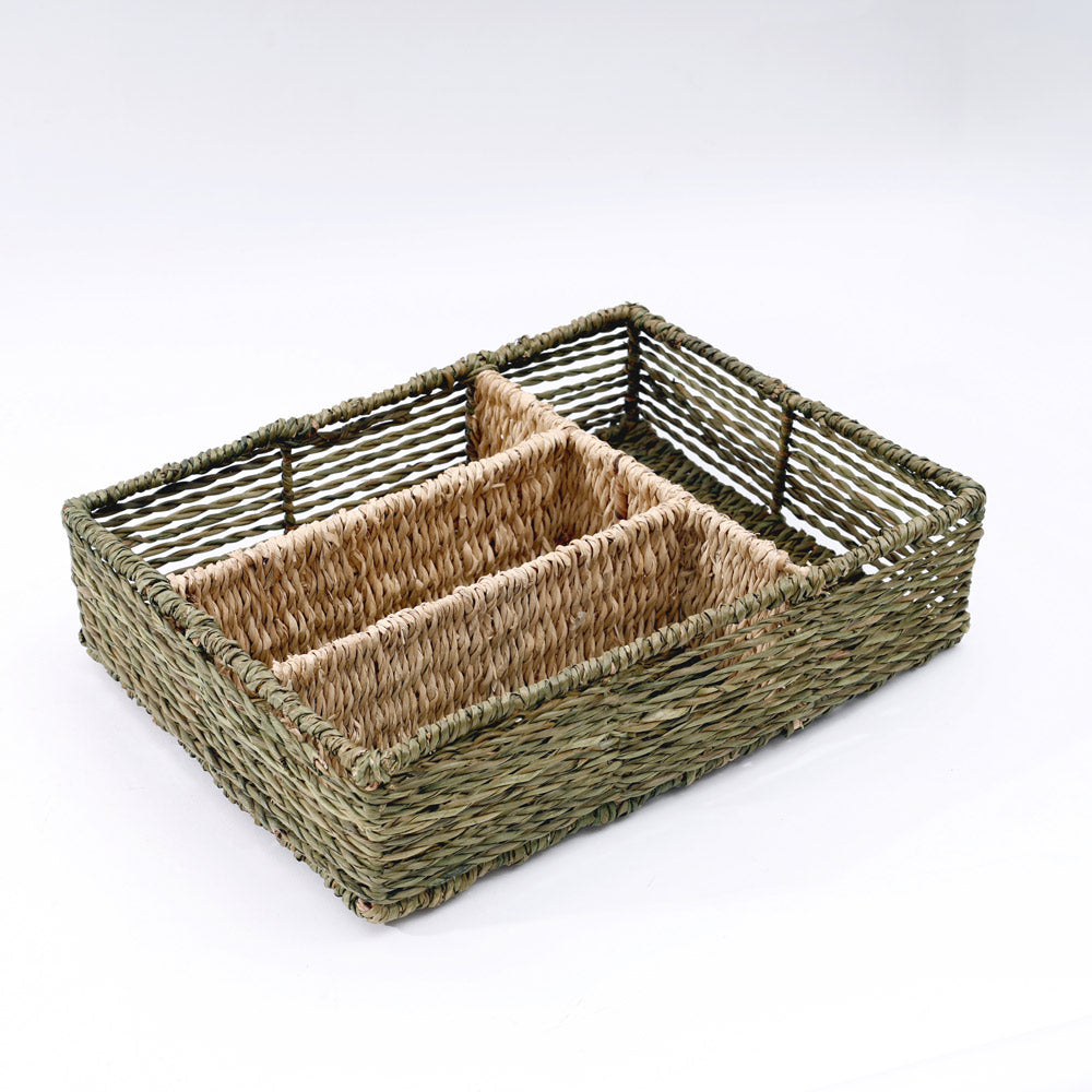 Seagrass Sectioned Organiser - Olive