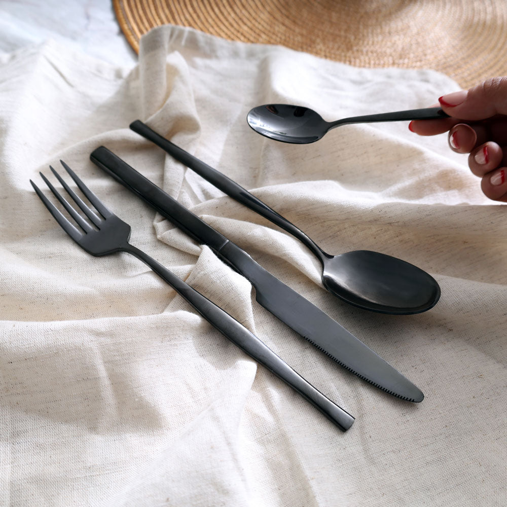 Sear 24-Piece Cutlery Set - Gunmetal