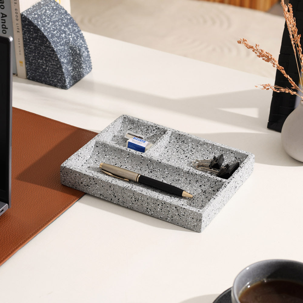 Sectional Desk Tray - Speckled Grey