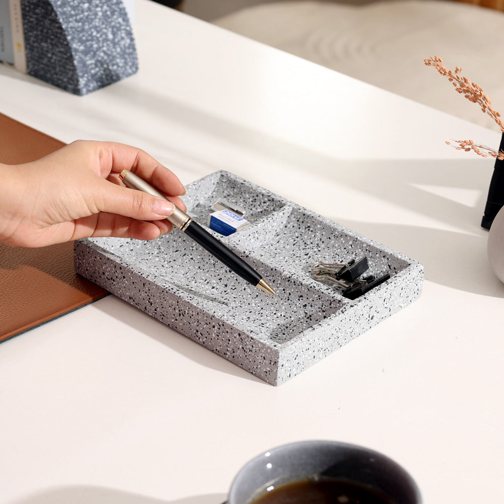 Sectional Desk Tray - Speckled Grey