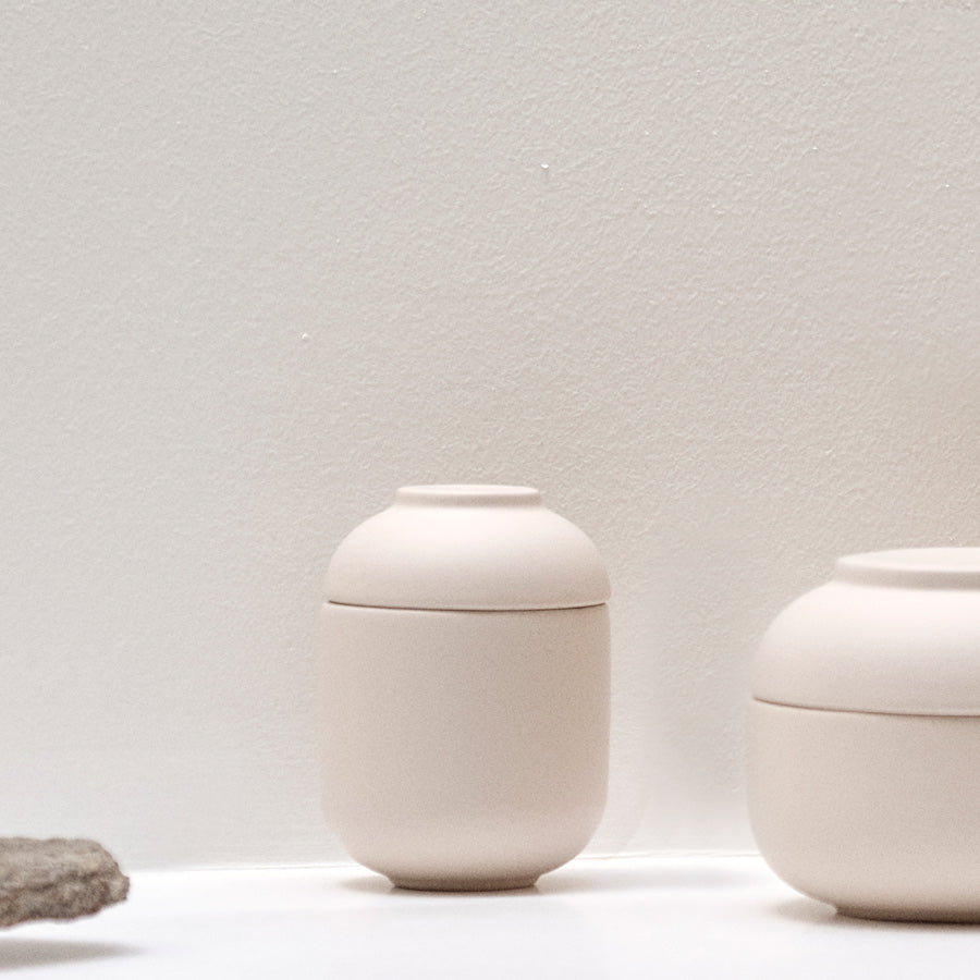 Sensu Jar With Lid - Beige