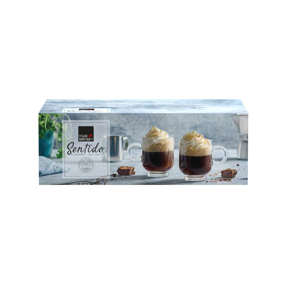Sentido Cappuccino Glasses 220ml, Set of 6