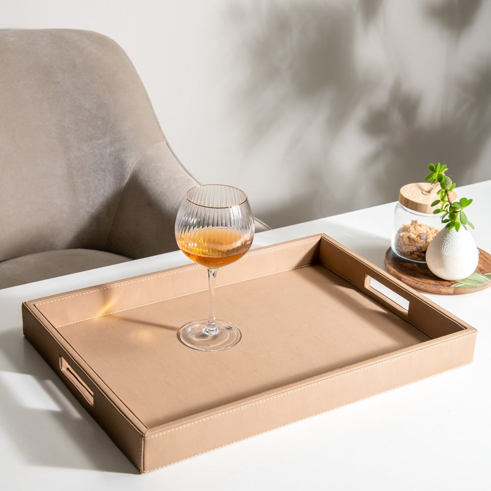 Shalom Decorative Tray Large - Beige