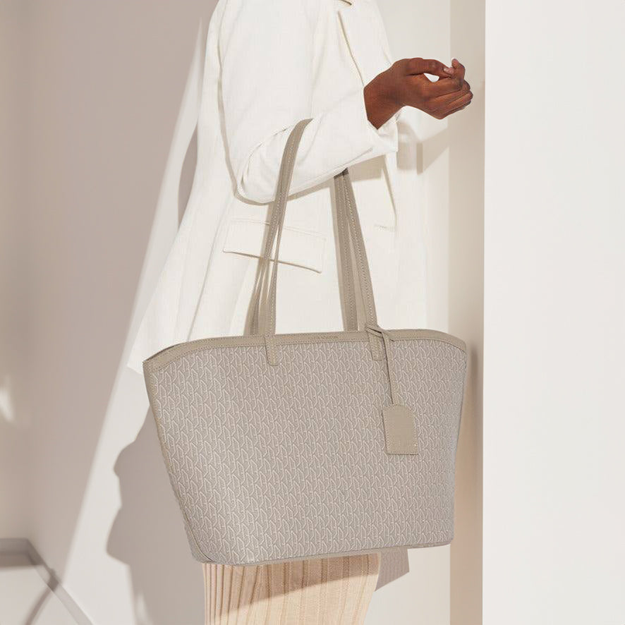 Katie Loxton Taya Hand Woven Suedette Tote Bag - Caramel