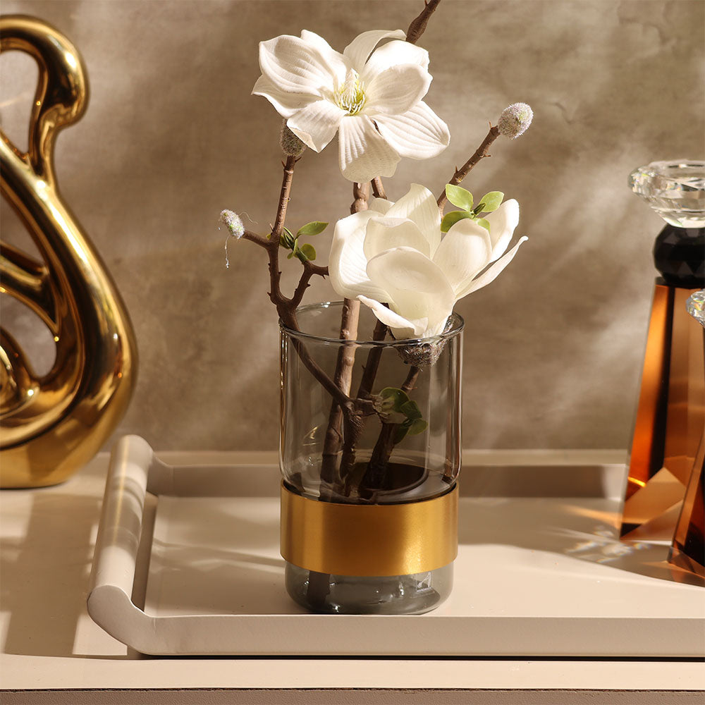 Silenzio Glass Vase Small - Grey