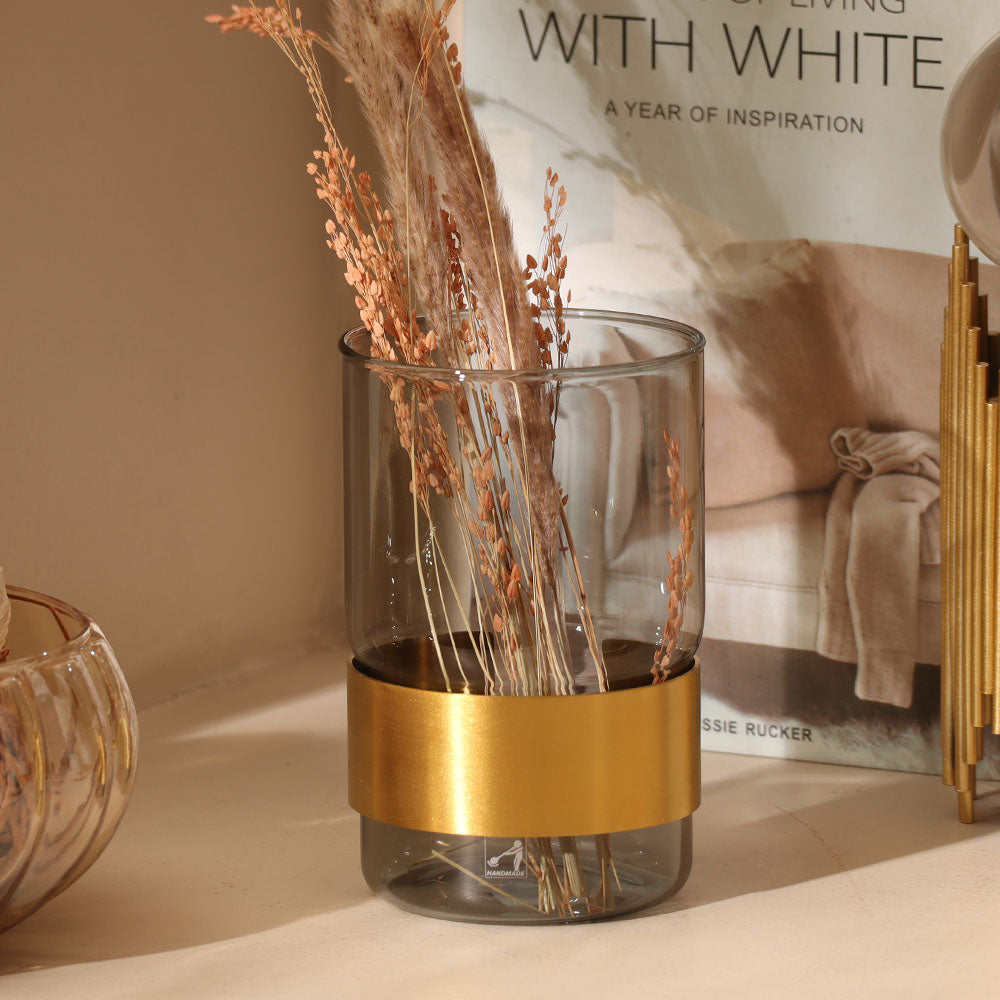 Silenzio Glass Vase Small - Grey