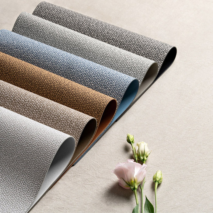 Silkstone Reversible Mats, Set of 6 - Light Blue