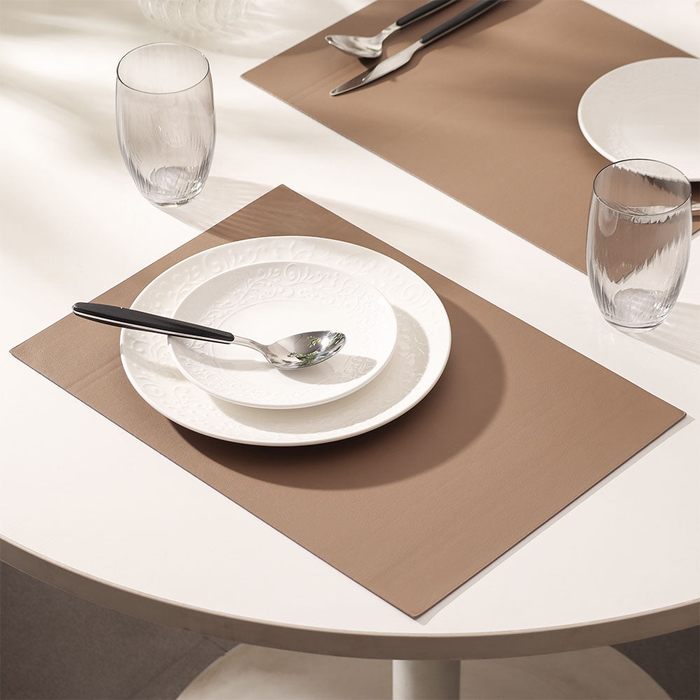 Silkstone Reversible Mats, Set of 6 - Mocha