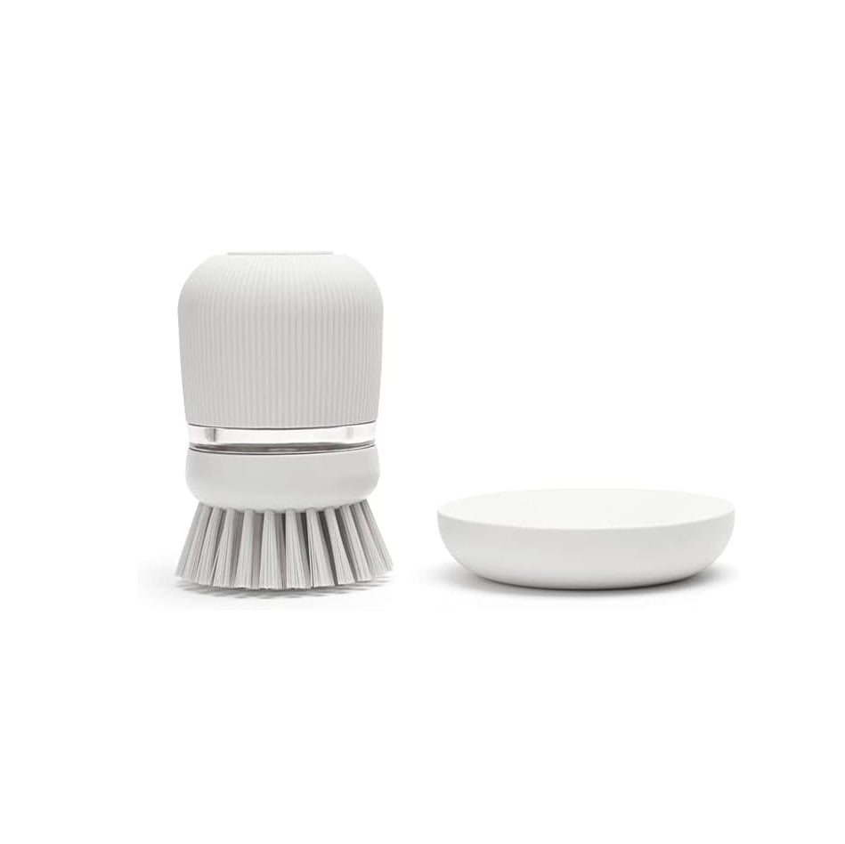 SinkSide Soap Dispensing Dish Brush - Light Grey