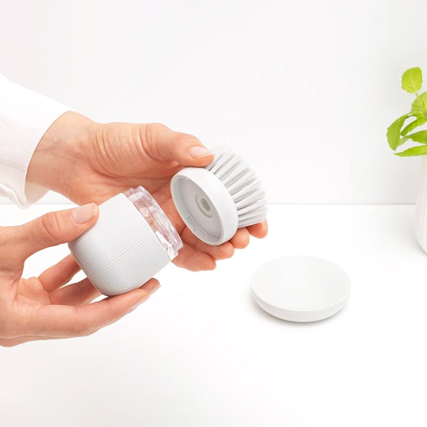 SinkSide Soap Dispensing Dish Brush - Light Grey