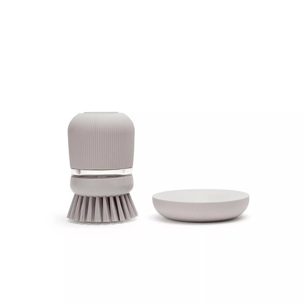 SinkSide Soap Dispensing Dish Brush - Mid Grey