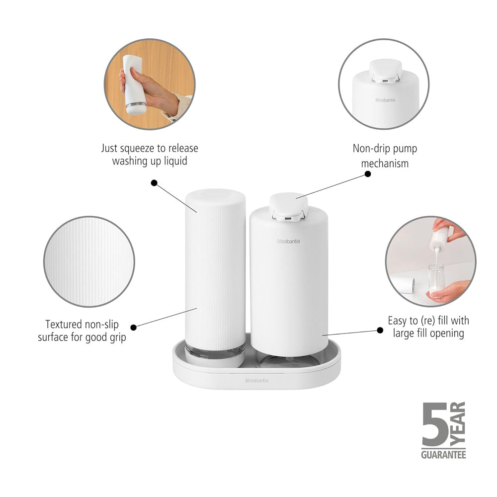 SinkStyle Soap Dispenser Set - Mineral White