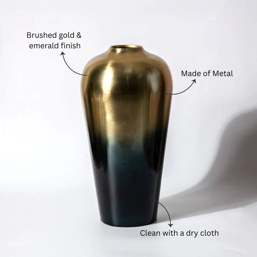 Sintra Metal Vase Medium - Brushed Gold