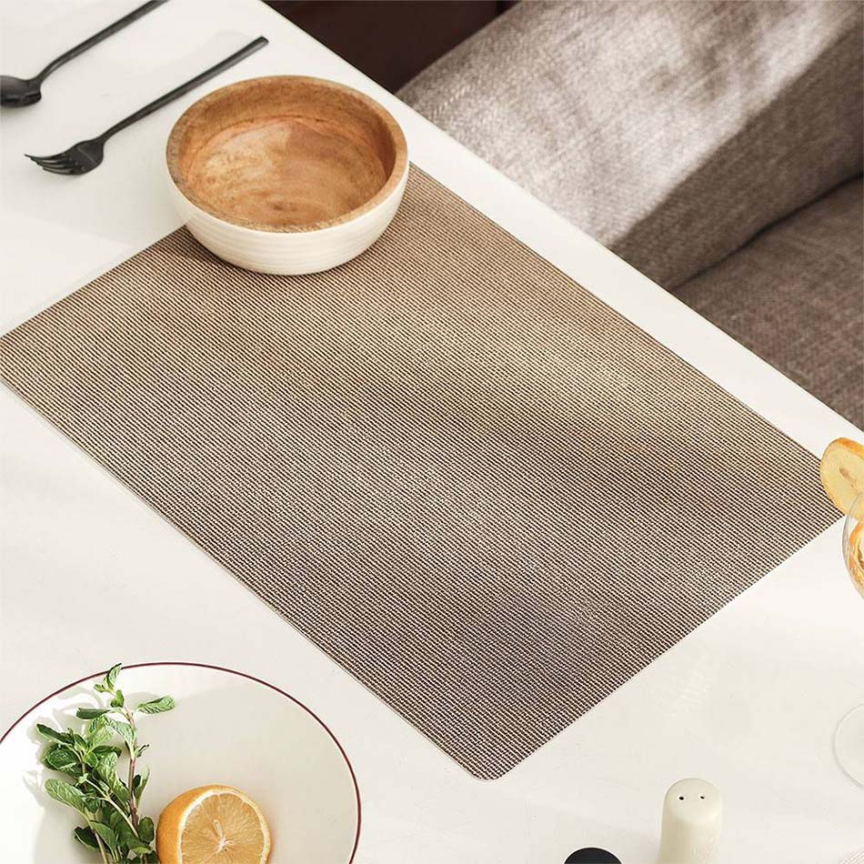 Sisal Rectangular Placemats, Set of 2 - Falafel Brown