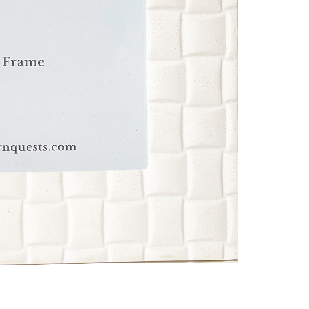 Grid Photo Frame Large - Matte White