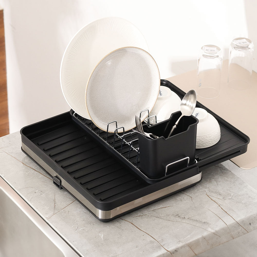 Slate Expandable Dish Rack - Black