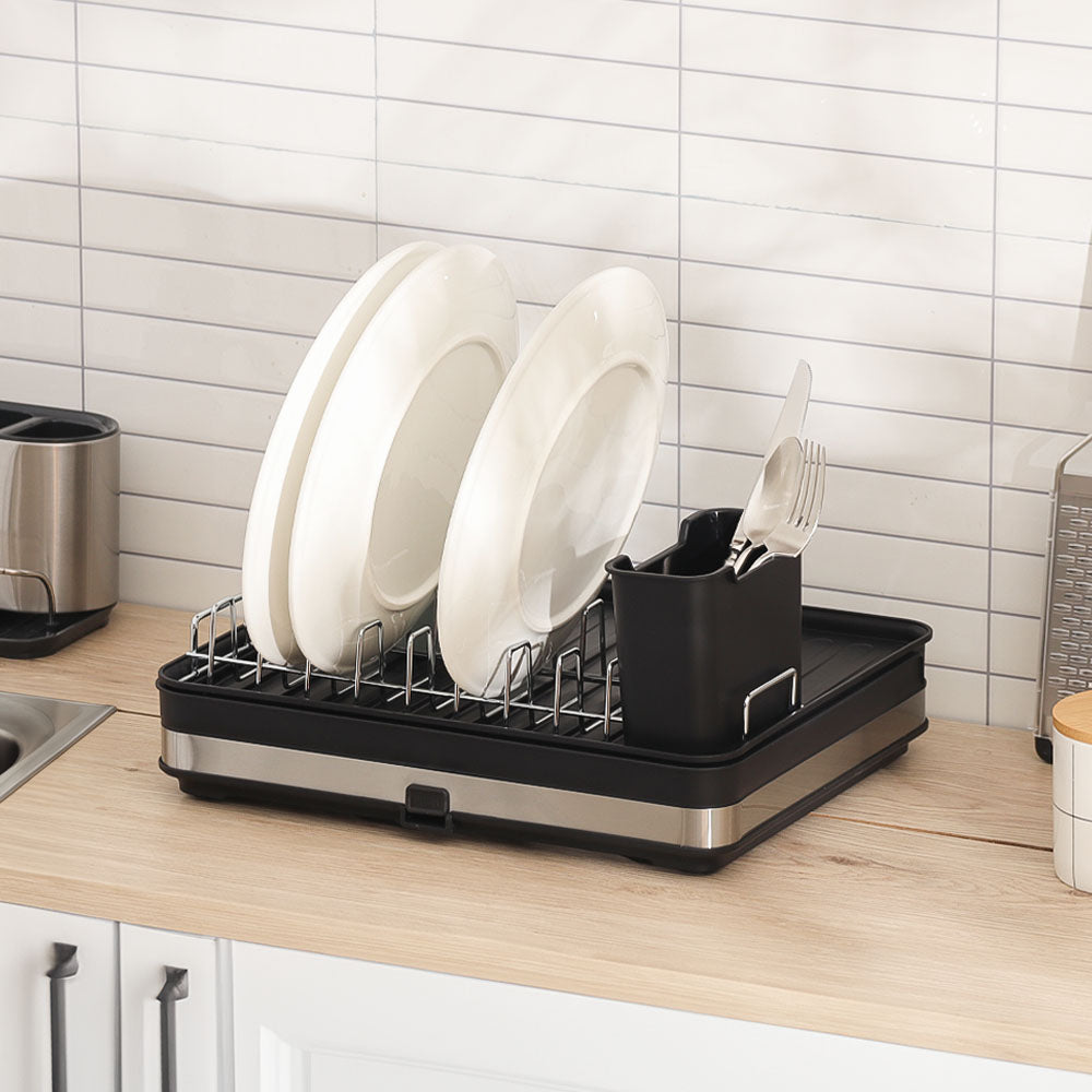 Slate Expandable Dish Rack - Black