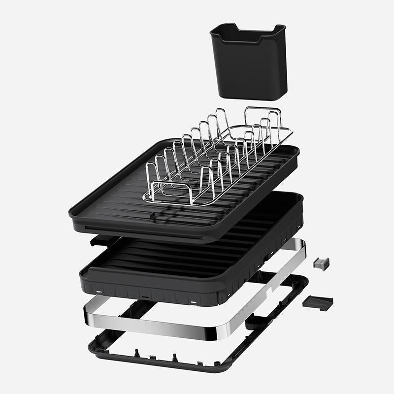 Slate Expandable Dish Rack - Black