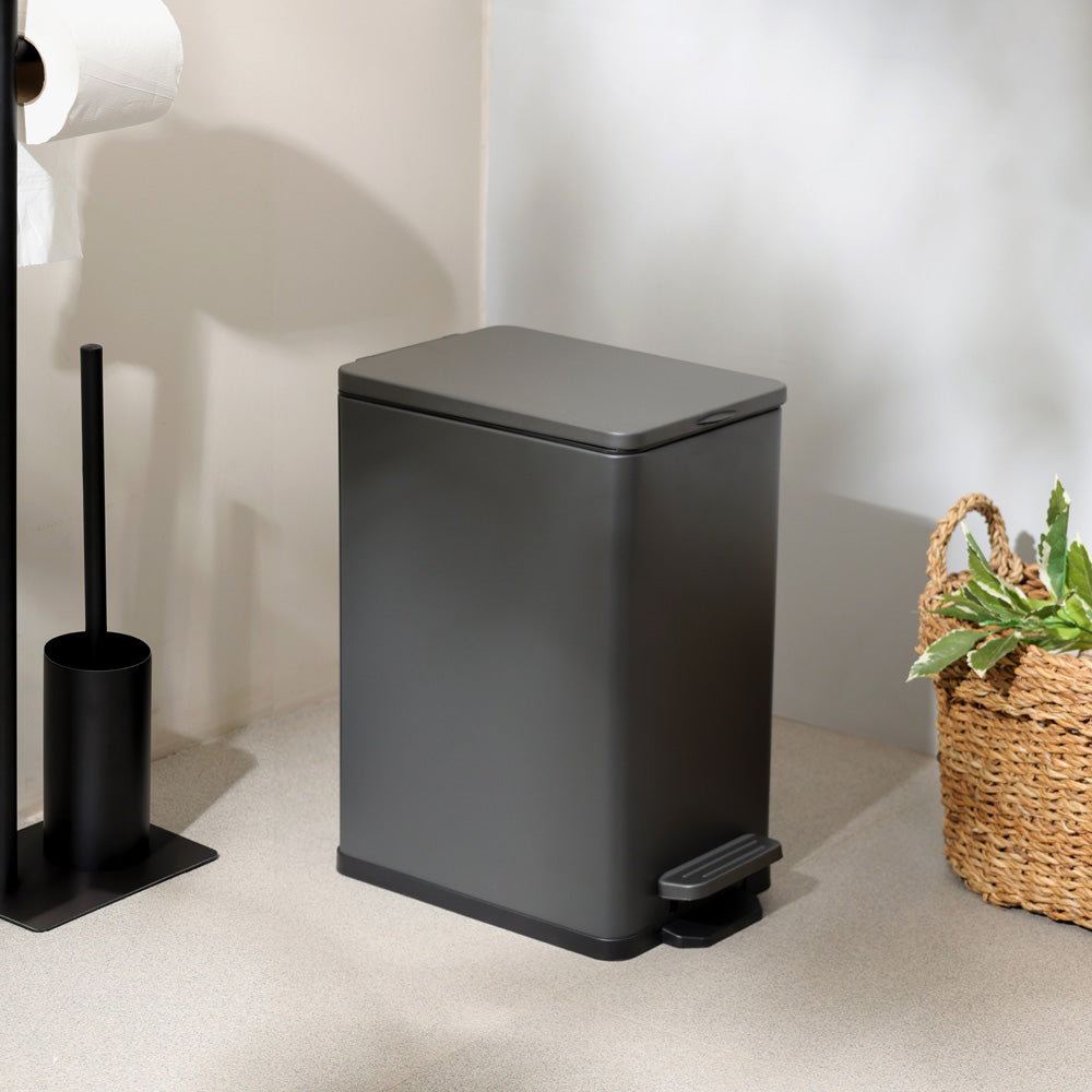 Nori Slim Pedal Bin 7L - Dark Grey