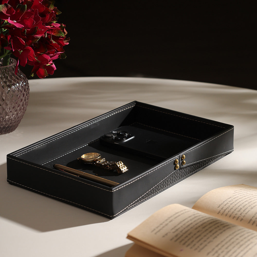 Ophelia Studded Valet Tray - Black