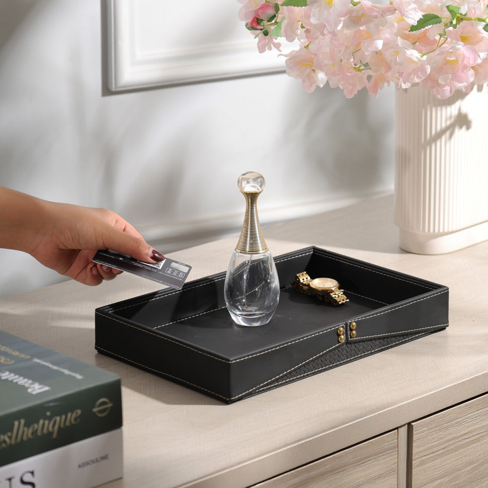 Ophelia Studded Valet Tray - Black