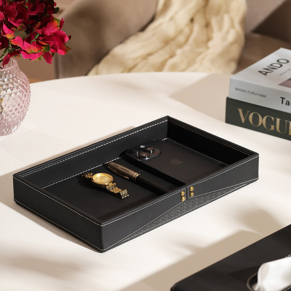 Ophelia Studded Valet Tray - Black
