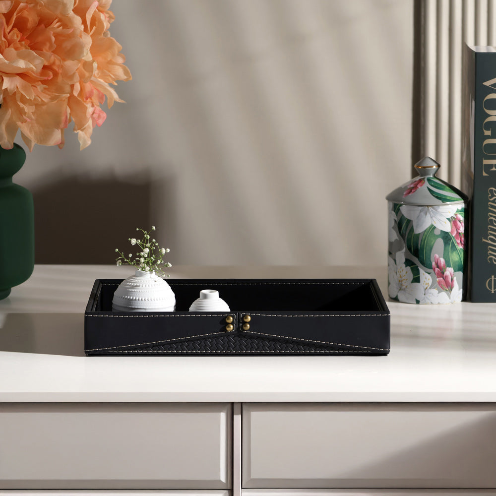 Ophelia Studded Valet Tray - Black