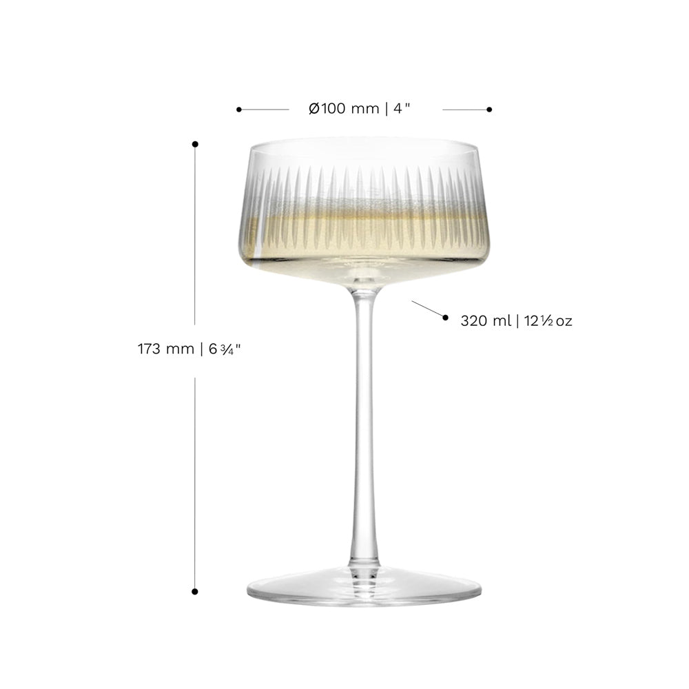 Soho Champagne Saucers 320ml, Set of 2