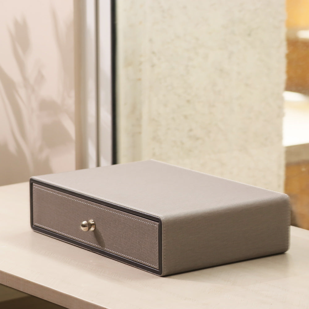 Elle Single Storage Drawer - Patterned Grey