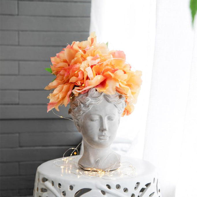 Solange Peony Faux Stem - Pale Orange