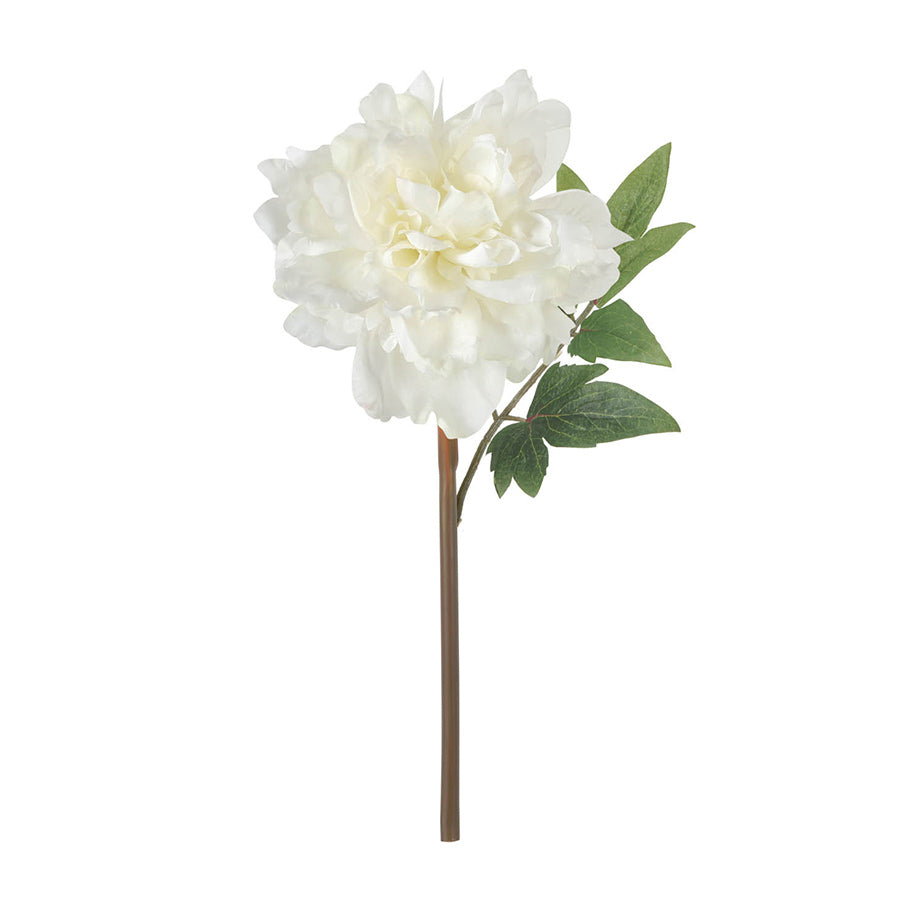 Solange Peony Faux Stem - White