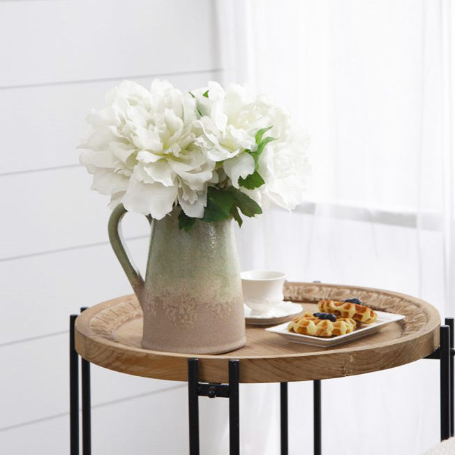 Solange Peony Faux Stem - White