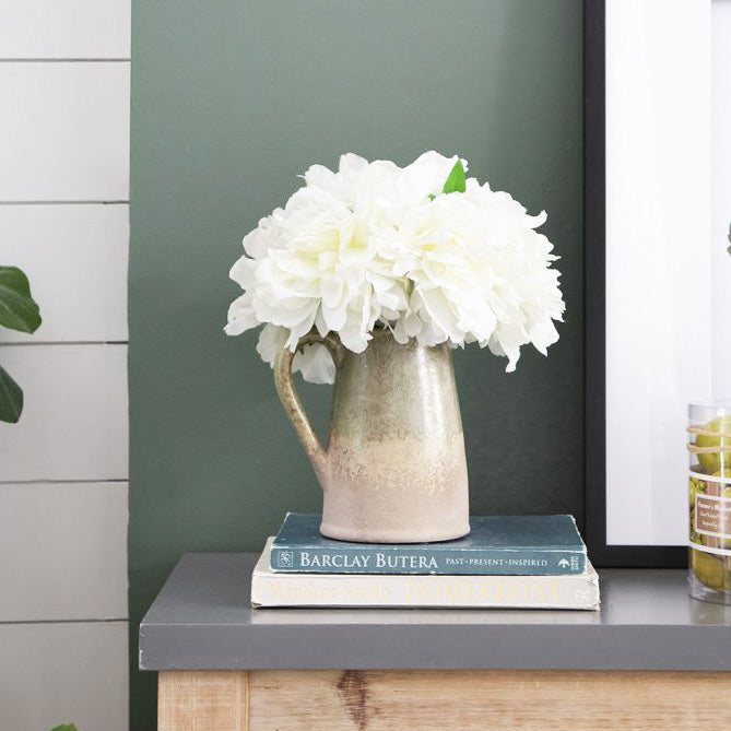Solange Peony Faux Stem - White