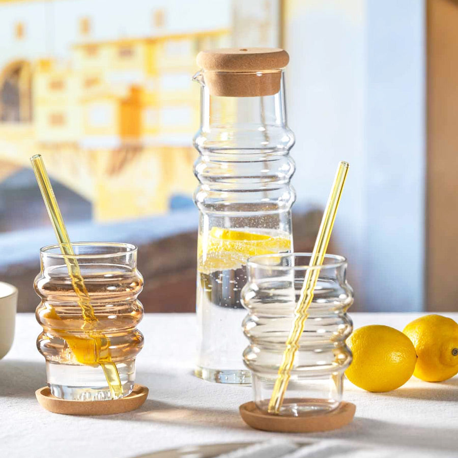 Sole Water Carafe with Cork Stopper 900ml