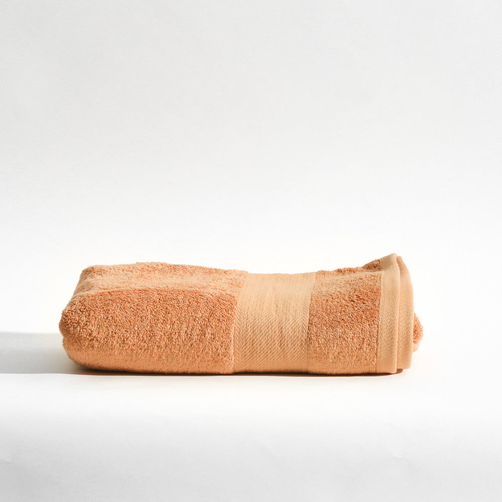 Soleil Cotton Bath Towel - Apricot Orange