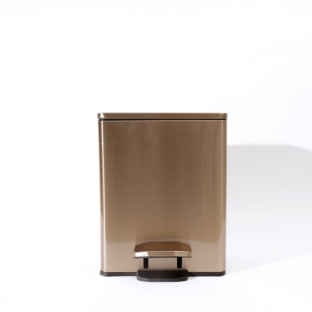 Glint Rectangular Pedal Bin 9L - Bronze