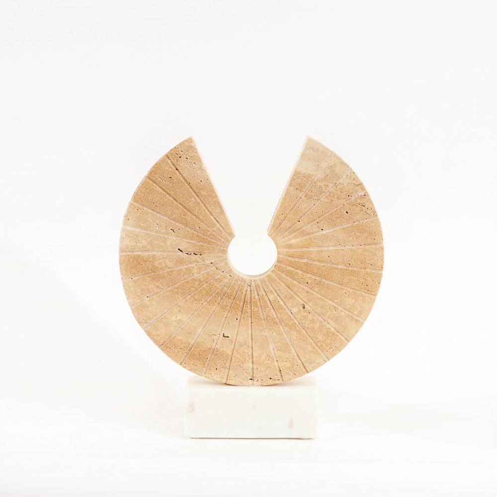 Solrok Travertine & Marble Sculpture - Sand White