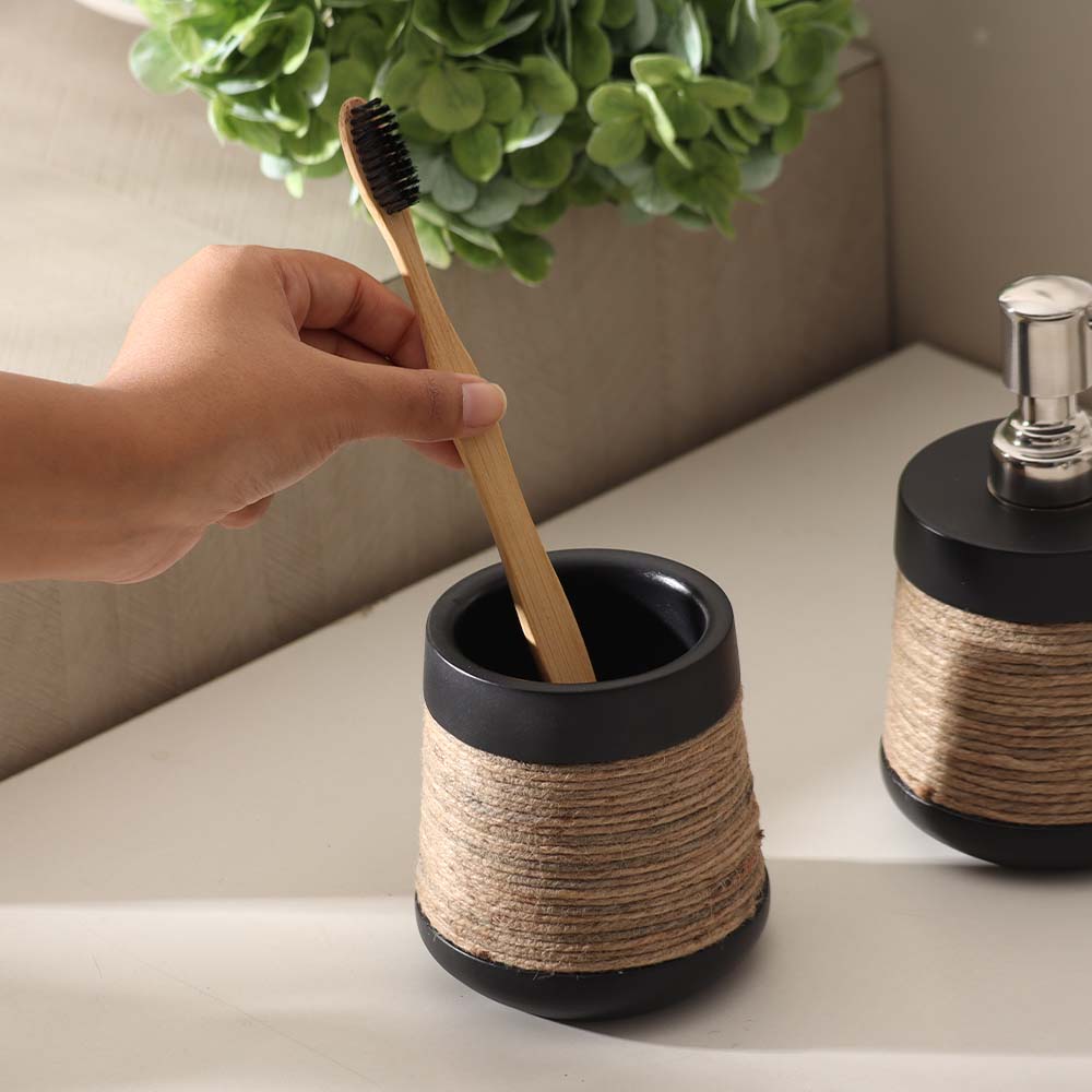 Soren 2-Piece Bathroom Set - Natural Black