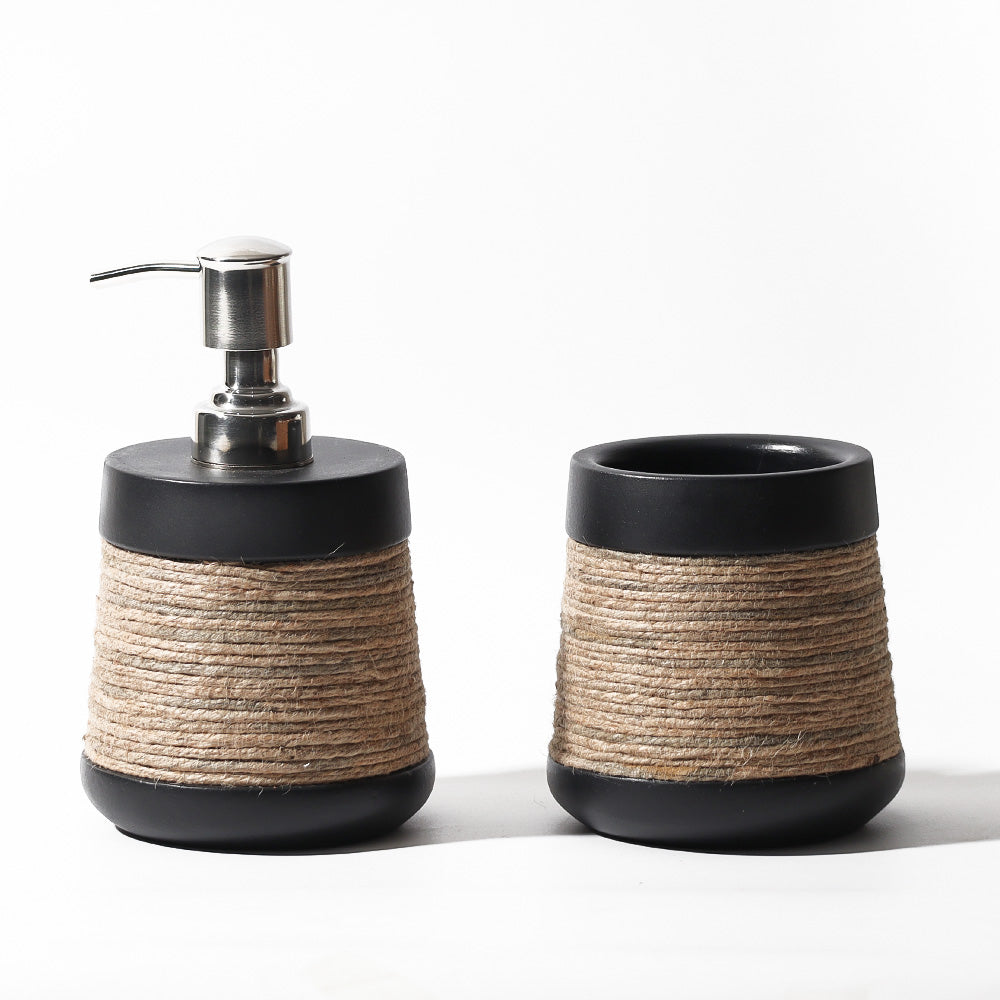 Soren 2-Piece Bathroom Set - Natural Black