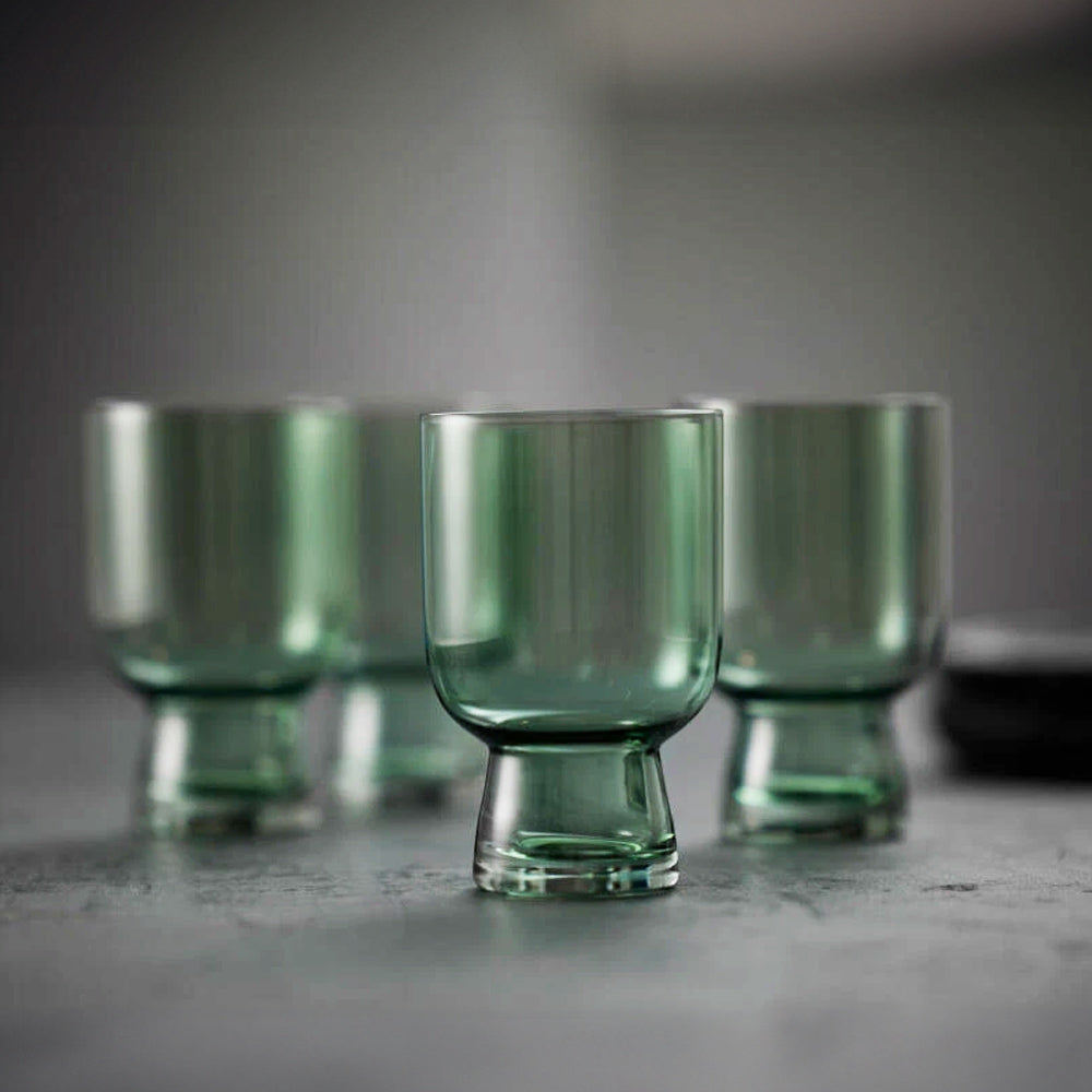Sorrento Water Glasses 300ml, Set of 4 - Green